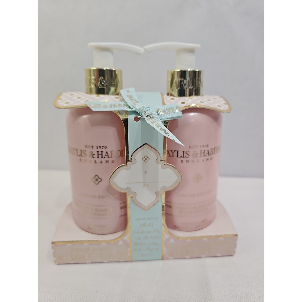 Baylis & Harding Pink Fizz - Elderflower Scent -  Hand Wash & Body Lotion Set